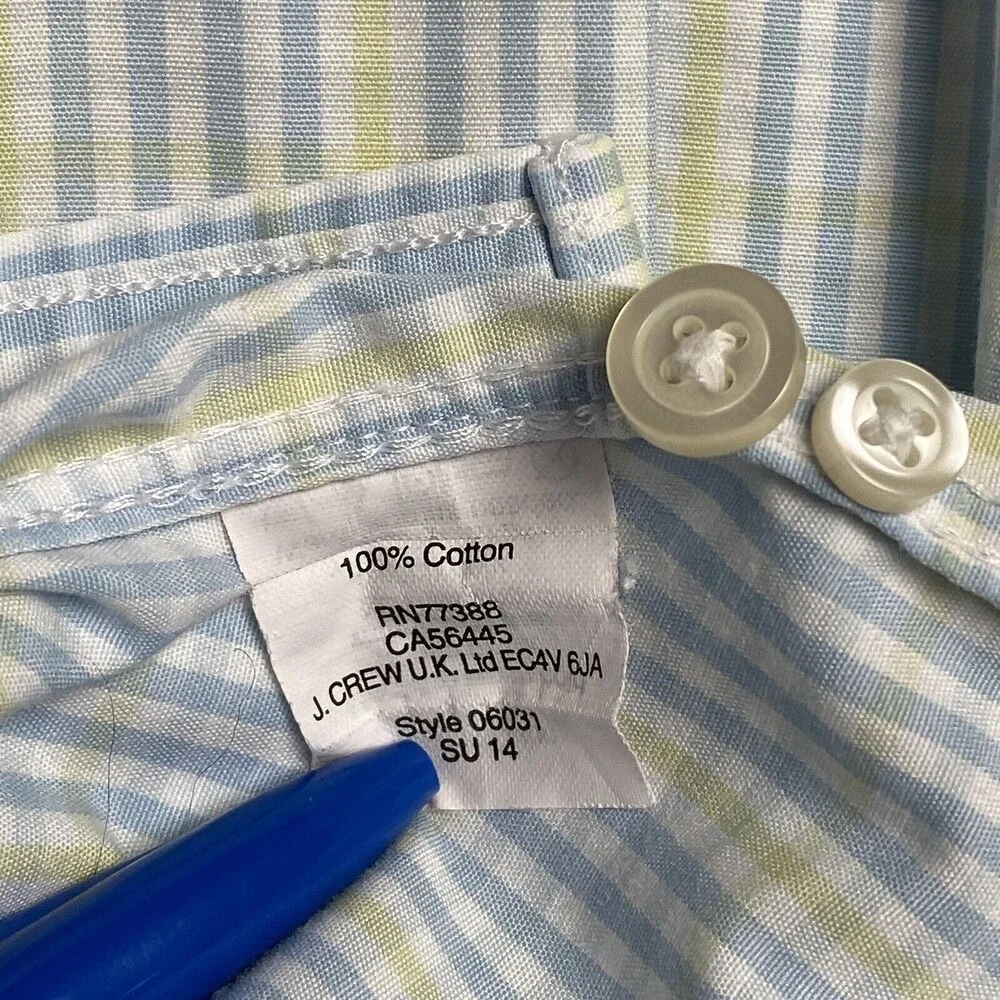 J Crew Academia Shirt Men L‎ Wrinkle Free Classic Fit Smart Thompson Shirtings